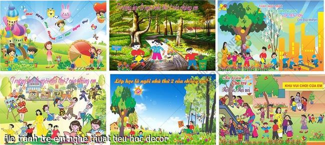 file tranh tre em nghe thuat tieu hoc decor